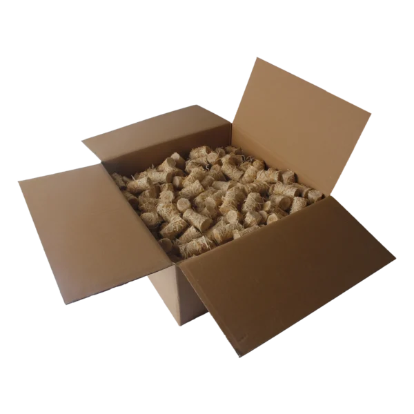 Træuld Optændingsruller - 5kg kasse - Billede 2